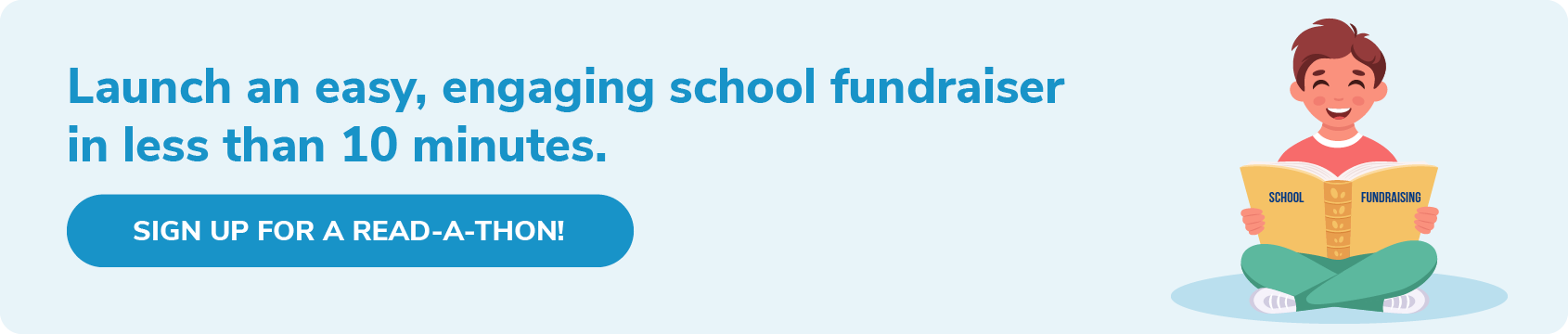 Click through to sign up for a Read-A-Thon and start benefiting from this easy online school fundraising idea in less than 10 minutes.
